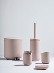 Toilettenbürste Ume mit Behälter, Behälter: Steingut überzogen mit So, Griff: Kunststoff, Rosa, Ø 10 x H 39 cm