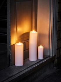 LED svíčka House, V 25 cm, Umělá hmota, Bílá, Ø 10 cm, V 25 cm