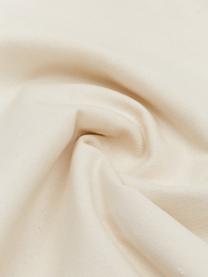 Federa arredo boho ricamata con frange Edvin, 100% cotone, Bianco crema, nero, Larg. 45 x Lung. 45 cm