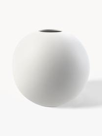 Handgemaakte bolvormige vaas Ball, Ø 20 cm, Keramiek, Gebroken wit, Ø 20 x H 20 cm