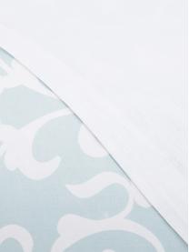 Parure copripiumino in cotone Sola, Cotone, Fronte: azzurro, bianco Retro: bianco, 200 x 200 cm