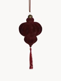 Kerstboomhanger Burgundo, Fluweel, Donkerrood, Ø 10 x H 15 cm