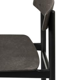 Ručně vyrobená dřevěná židle Consciouos, Antracitová, černá, Š 47 cm, H 47 cm