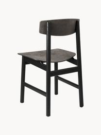 Ręcznie wykonane krzesło z drewna Consciouos, Stelaż: drewno dębowe Ten produkt, Antracytowy, czarny, S 47 x G 47 cm