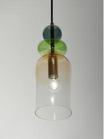 Lampa wisząca Murano, Odcienie zielonego, musztardowy, Ø 11 x W 30 cm