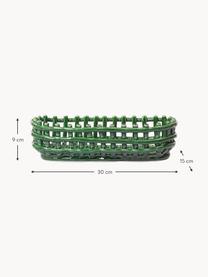 Cesta artesanal de cerámica Nalan, Cerámica, Verde, An 30 x F 15 cm