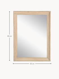 Espejo de pared de madera Tiziano, Espejo: cristal, Beige, An 60 x F 4 cm