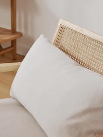 Loungesessel Manuell aus Gummibaumholz, Bezug: 100 % Polyester Der hochw, Rückenlehne: Rattan, Gestell: Massives Gummibaumholz Da, Webstoff Off White, Gummibaumholz, B 65 x T 70 cm