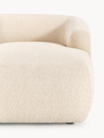 Chaise longue hoekmodule Sofia uit bouclé, Bekleding: bouclé (100% polyester) M, Frame: sparrenhout, spaanplaat, , Poten: kunststof Dit product is , Bouclé lichtbeige, B 185 x D 92 cm, hoekdeel rechts