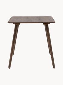 Drevený jedálenský stôl Hatfield, 77 x 77 cm, Dubové drevo, s tmavým lakom, Š 77 x H 77 cm