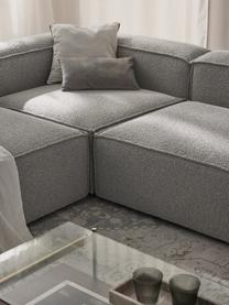 Eckmodul Lennon aus Bouclé, Bezug: Bouclé (100 % Polyester) , Gestell: Massives Kiefernholz, Spe, Füße: Kunststoff Dieses Produkt, Bouclé Taupe, B 119 x T 119 cm, Eckteil links