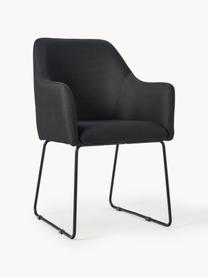 Stolička s opierkami Isla, Čierna, Š 58 x H 62 cm