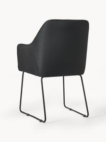Židle s područkami Isla, Černá, Š 58 cm, H 62 cm