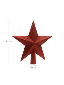 Estrella Árbol de Navidad irrompible Stern, 19 cm, Plástico, purpurina, Rojo, Al 19 cm