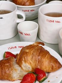 Piatto colazione dipinto a mano I Love You, Gres, I Love You, Ø 22 cm