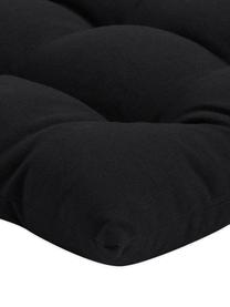 Coussin de chaise 40x40 coton noir Ava, Noir, larg. 40 x long. 40 cm