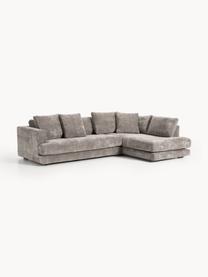 Ecksofa Tribeca, Bezug: 100 % Polyester Der strap, Gestell: Buchenholz, Kiefernholz, , Füße: Kiefernholz Dieses Produk, Webstoff Taupe, B 274 x T 192 cm, Eckteil rechts