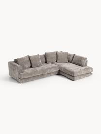 Ecksofa Tribeca, Bezug: 100 % Polyester Der strap, Gestell: Buchenholz, Kiefernholz, , Webstoff Taupe, B 274 x T 192 cm, Eckteil rechts