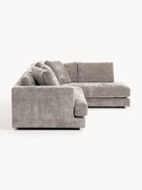 Sofa narożna Tribeca, Tapicerka: 100% poliester Dzięki tka, Stelaż: drewno bukowe, drewno sos, Nogi: drewno sosnowe Ten produk, Taupe tkanina, S 274 x G 192 cm, prawostronna