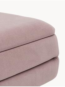 Banquette en velours avec rangement Pavlina, Mauve, couleur laitonnée, larg. 80 x haut. 42 cm