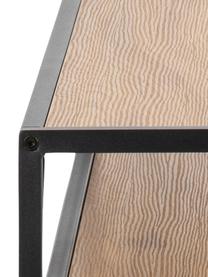 Konzolový stolek Seaford, Přírodní dřevo, černá, Š 120 cm, V 79 cm
