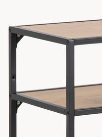 Consola Seaford, Estantes: tablero de fibras de dens, Estructura: metal con pintura en polv, Beige en aspecto madera, negro, An 120 x Al 79 cm