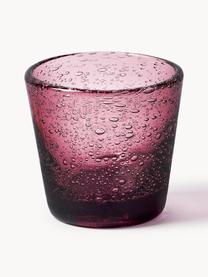 Borrelglaasjes Cancun met decoratieve bubbels, set van 6, Glas, Lilatinten, Ø 6 x H 6 cm, 70 ml