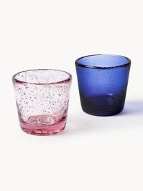 Borrelglaasjes Cancun met decoratieve bubbels, set van 6, Glas, Lilatinten, Ø 6 x H 6 cm, 70 ml