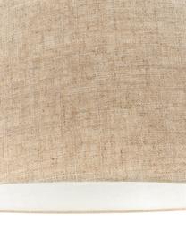 Grosse Bogenlampe Laurence, Lampenschirm: Baumwollgemisch, Silberfarben, Beige, H 188 cm
