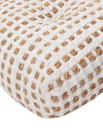 Poduszka podłogowa z bawełny/juty w stylu boho Fiesta, Tapicerka: 55% bawełna chindi, 45% j, Biały, beżowy, S 120 x W 13 cm