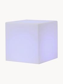 Dimmbare Solar-LED-Gartenleuchte Cuby mit Farbwechsel und Fernbedienung, Weiß, B 32 x H 32 cm