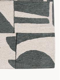 Teppich Papercut mit grafischem Muster, 100 % Polyester, Dunkelgrün, Cremeweiss, B 80 x L 150 cm (Grösse XS)