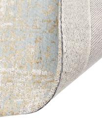 Handgewebter Baumwollteppich Luise, Flor: 100 % Baumwolle, Grau- und Brauntöne, B 80 x L 150 cm (Größe XS)