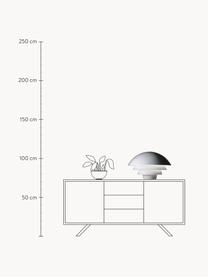 Grote tafellamp Visiere met diffuser, Lamp: gelakt aluminium, Wit, Ø 56 x H 36 cm