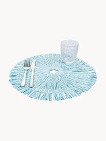 Sets de table faits à la main Tovaglietta, 6 élém., Papier, Tons turquoise et bleus, Ø 38 cm