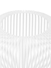 Windlicht Lito, H 27 cm, Stahl, pulverbeschichtet, Weiß, Ø 28 x H 27 cm