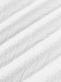 Taie d'oreiller en coton avec surface structurée et ourlet droit Jonie, Blanc, larg. 50 x long. 70 cm