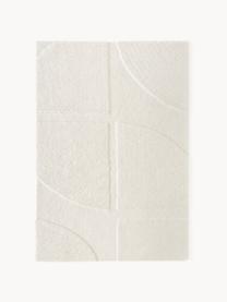 Tapis moelleux à poils longs texturé Jade, Blanc crème, larg. 120 x long. 180 cm (taille S)