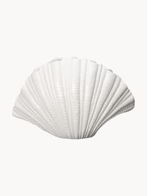 Grote design vaas Shell in schelp vorm, H 21 cm, Kunststof, Wit, B 31 x H 21 cm