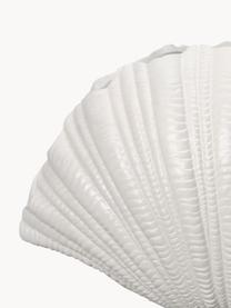 Veľká dizajnová váza Shell, V 21 cm, Umelá hmota, Biela, Š 31 x V 21 cm