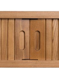 Consolle in legno con vano portaoggetti e frontale scanalato Barbier, Legno di frassino, Larg. 120 x Prof. 35 cm