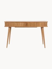 Console en bois cannelé avec rangement Barbier, Frêne, larg. 120 x prof. 35 cm