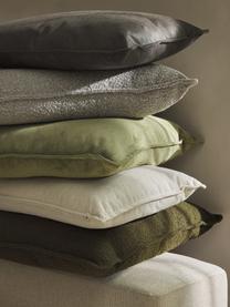 Bankkussen Lennon van gerecycled leer, Bekleding: 70% leer, 30% polyester, Leer taupe, B 50 x L 80 cm