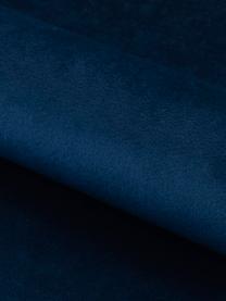 Silla de terciopelo con reposabrazos Emilia, Tapizado: terciopelo de poliéster 2, Patas: metal pintado, Terciopelo azul oscuro, patas negro, An 57 x F 59 cm