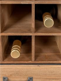 Portabottiglie per 15 bottiglie dal design industriale Edgar, Struttura: metallo verniciato a polv, Marrone, Larg. 56 x Alt. 113 cm