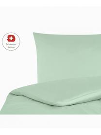 Baumwollsatin-Bettdeckenbezug Comfort in Salbeigrün, Webart: Satin, leicht glänzend Fa, Salbeigrün, B 200 x L 210 cm