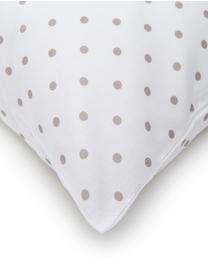 Fundas de almohada Febo, 2 uds., 50 x 80 cm, 100% algodón
El algodón da una sensación agradable y suave en la piel, absorbe bien la humedad y es adecuado para personas alérgicas, Blanco, gris, An 50 x L 80 cm