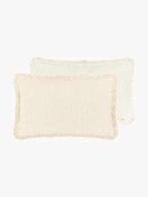 Housse de coussin 40x40 beige, réversible Loran, 100 % coton, Beige, larg. 30 x long. 50 cm