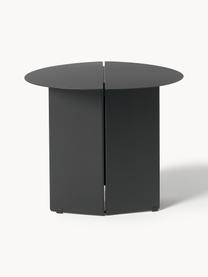 Mesa auxiliar redonda Oru, Acero inoxidable, pintura en polvo, Negro, Ø 50 x Al 40 cm