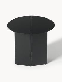 Tavolino rotondo Oru, Acciaio inossidabile verniciato a polvere, Nero, Ø 50 x Alt. 40 cm